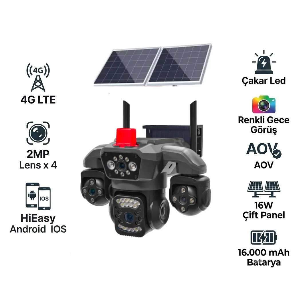 BKD 80-GZ 4G Sim Kartlı Solar Panelli Güvenlik Kamerası