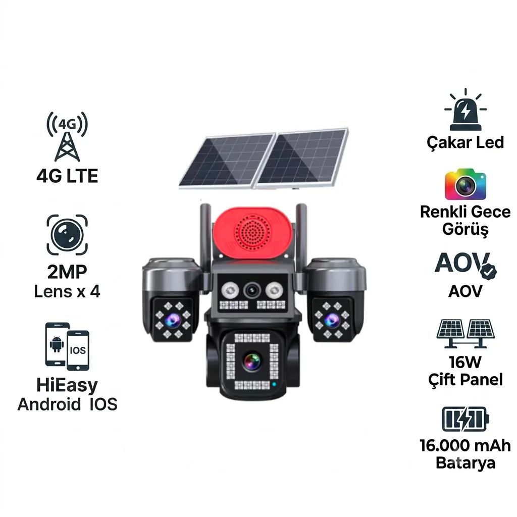 BKD 84-GZ 4G Sim Kartlı Solar Panelli Güvenlik Kamerası
